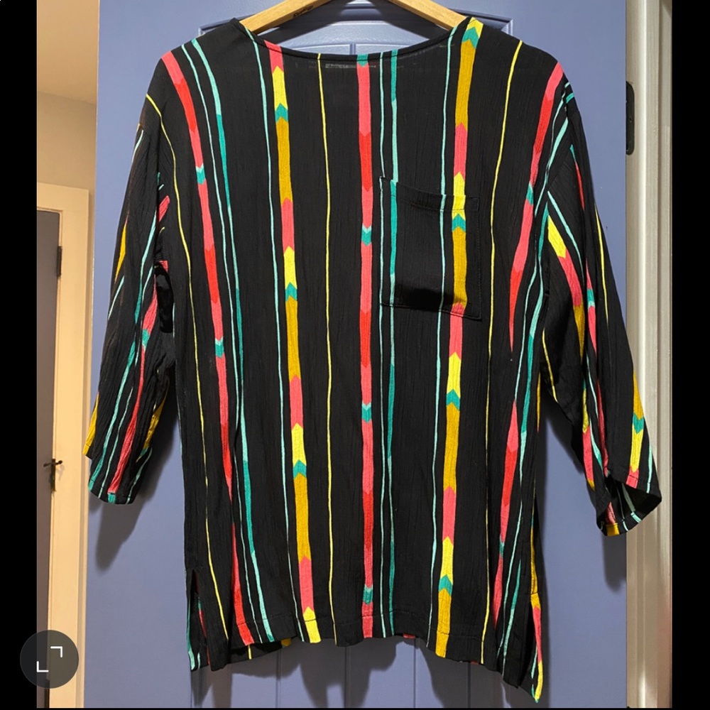 Vintage Lynn French neon top